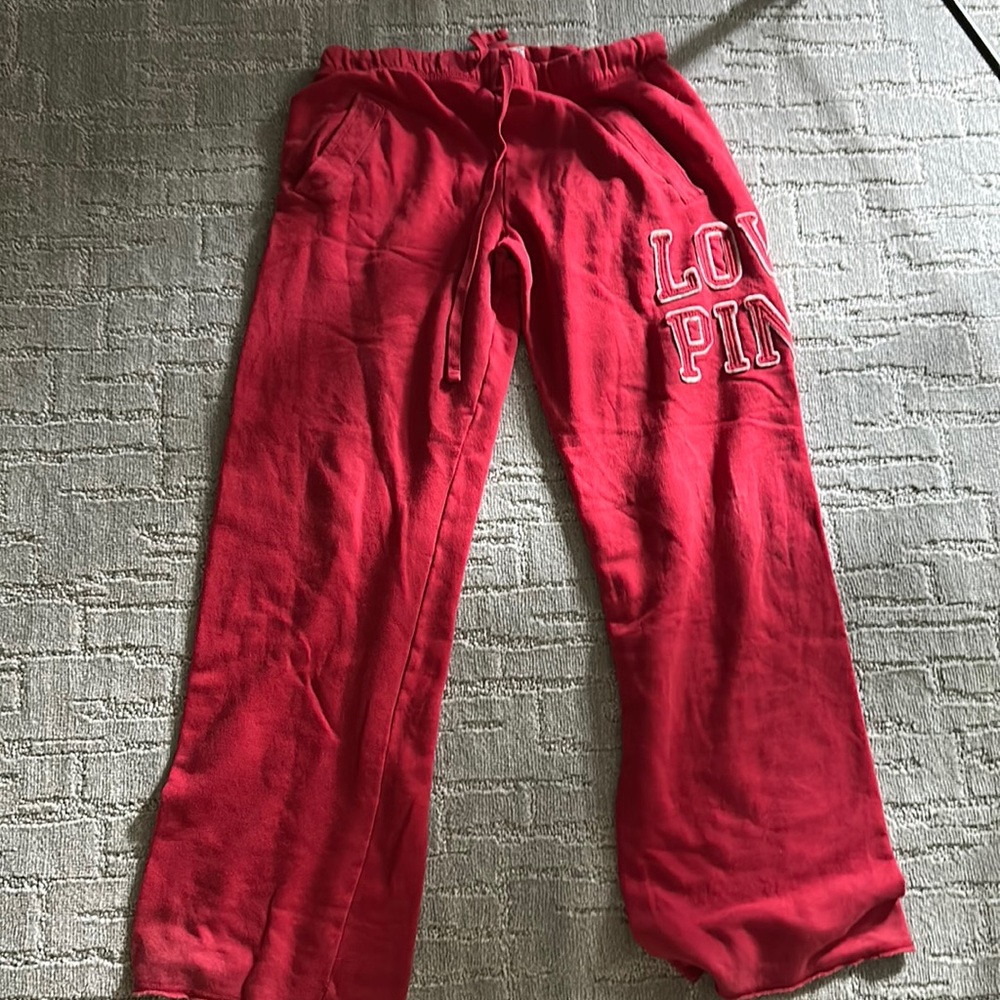Love pink sweat pants